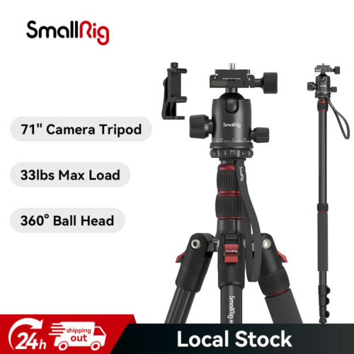 SmallRig Camera Tripod 71"Alumium Tripod Ball Head Monopod Stand Load 33lb 3935 - Picture 1 of 12