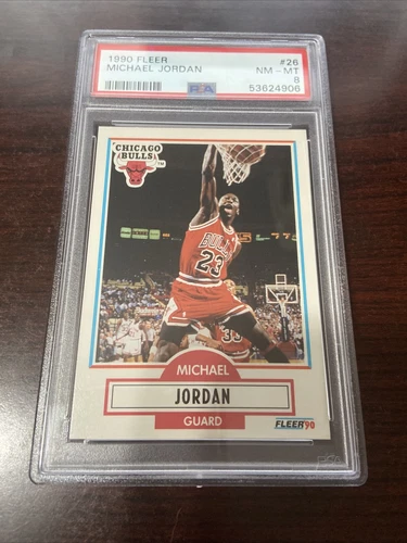 1990 Fleer Michael Jordan PSA 8 Bulls #26