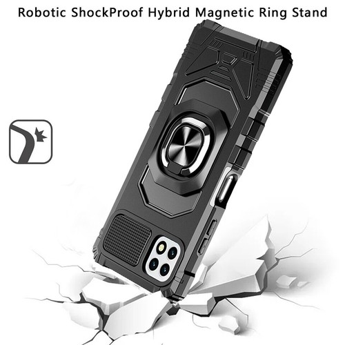 For OnePlus Nord N300 5G Hybrid 2in1 w/ Ring Stand Rugged Shockproof Case Cover - Picture 8 of 43