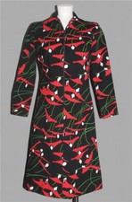 VTG Brief Originals Abstract Zipper Front Shift Polyester Knit Dress Wm's S?