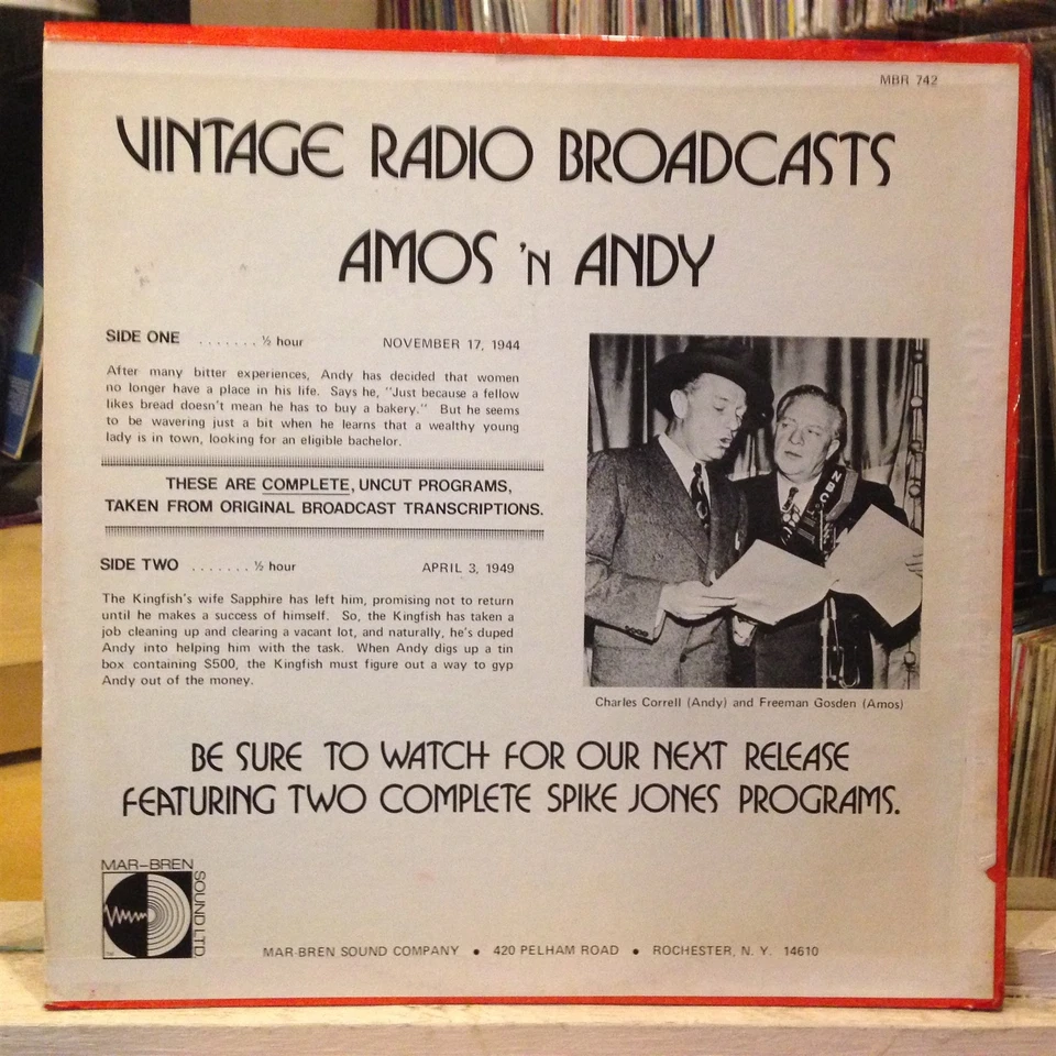 [RADIO/SPOKEN WORD]~NM LP~AMOS 'N ANDY~Vintage Radio Broadcasts~[04/1944~11/1949 - Image 2 of 4