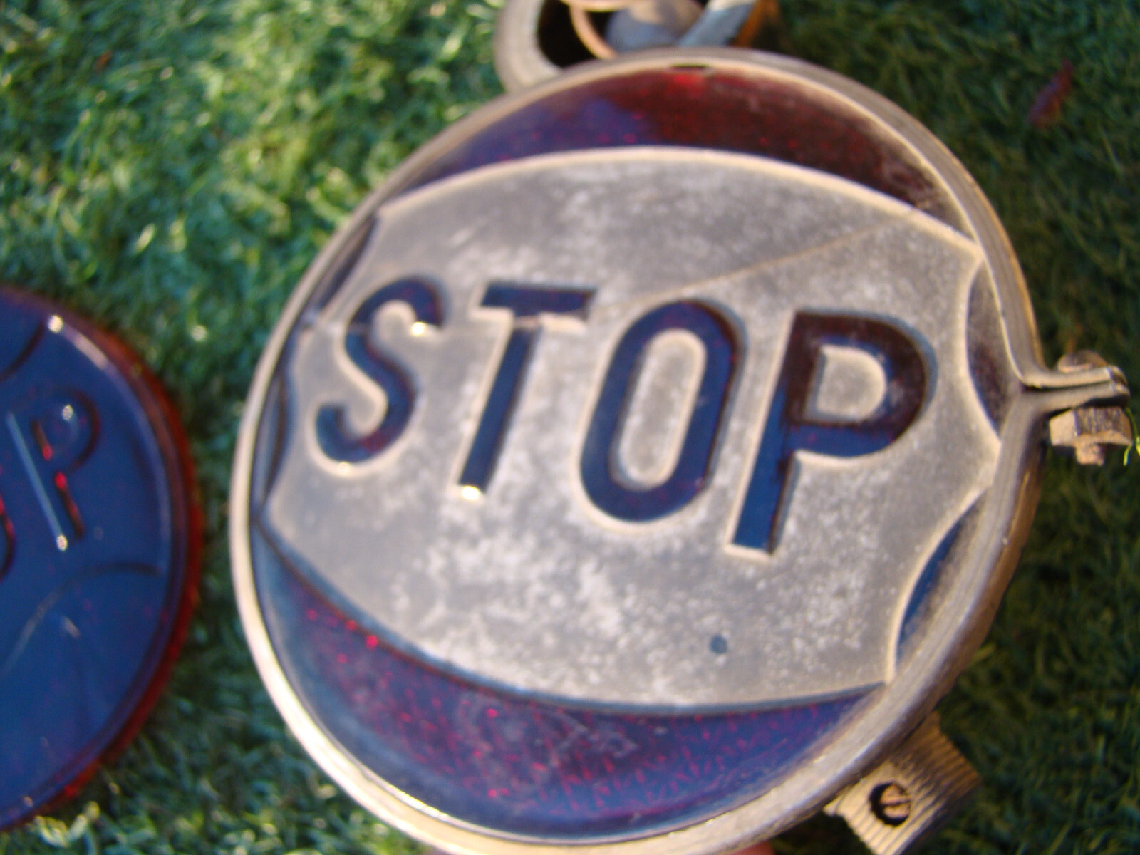 Antique Vintage Beacon Motor Lamp Mfg. Co. Car Signal STOP Red Tail