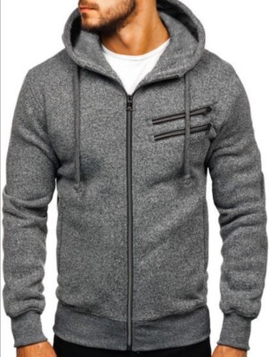Top best trending Men's Fleece Cardigan Full Zip Sweatshirt Hoodie Jacket