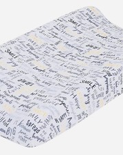 Ellen Degeneres Changing Table Cover:Black,Yellow, White w/ Inspirational Words