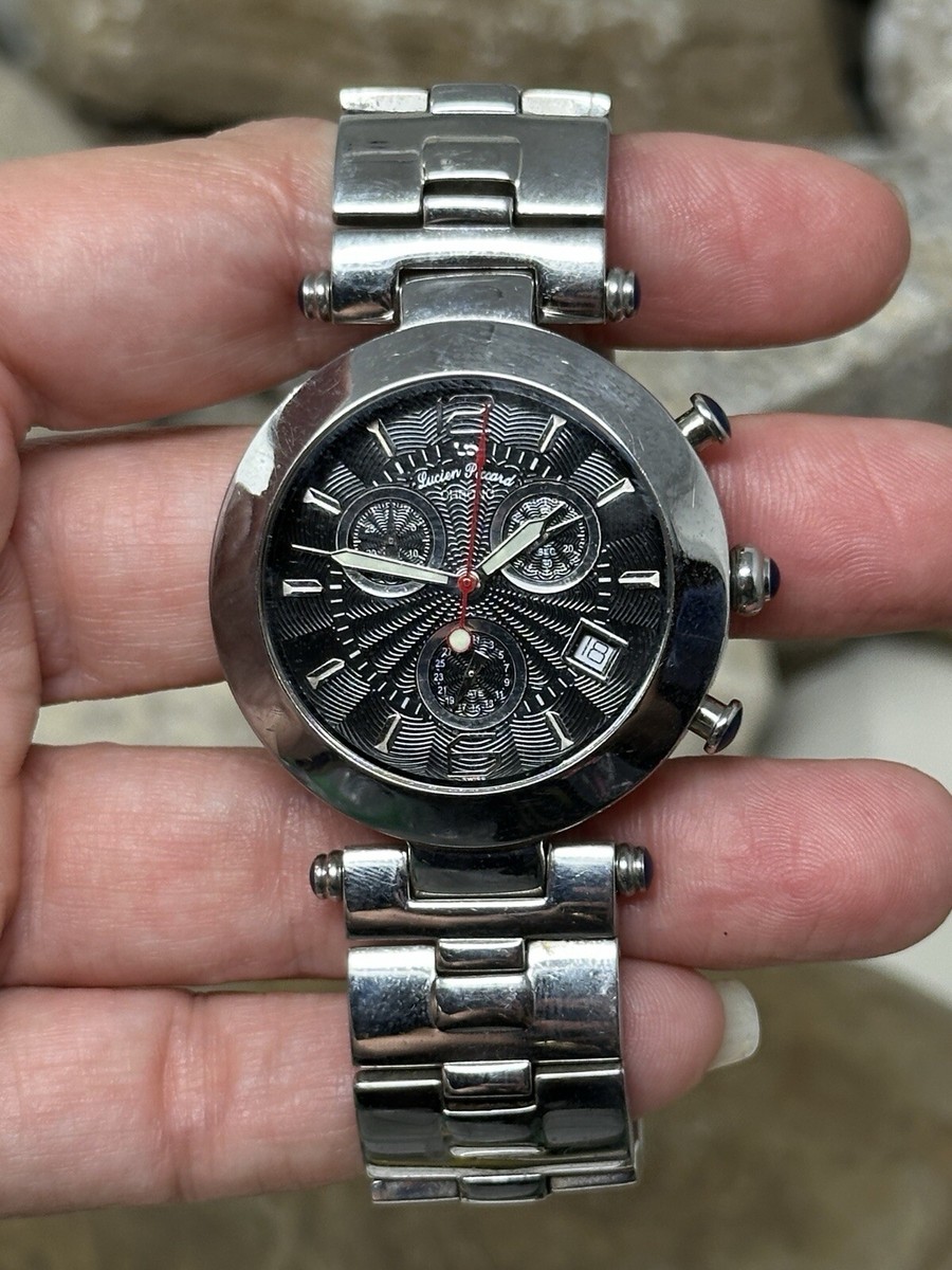 Vintage Lucien Piccard Swiss Stainless Steel Chronograph
