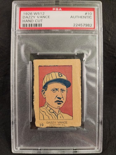 1926 W512 #10 DAZZY VANCE HOF GRADED PSA AUTHENTIC BROOKLYN DODGERS