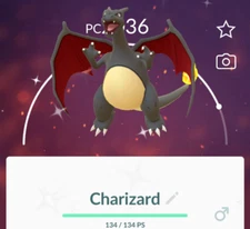 - Shiny Charizard -  P T C - 80k stardust