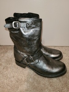 silver frye boots