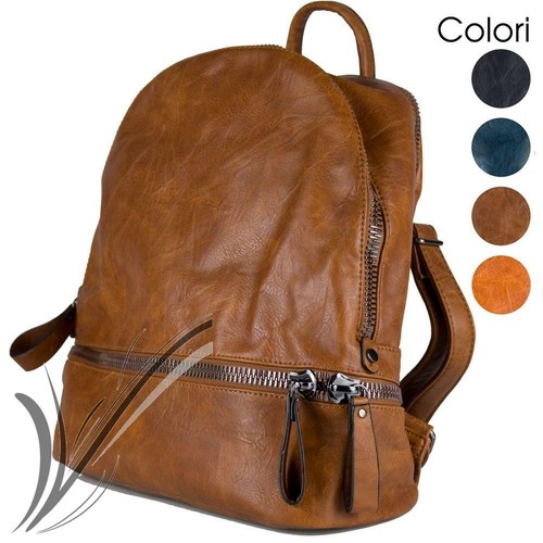 Zainetto donna vintage zaino da ragazza lavoro ufficio ecopelle per  università | eBay