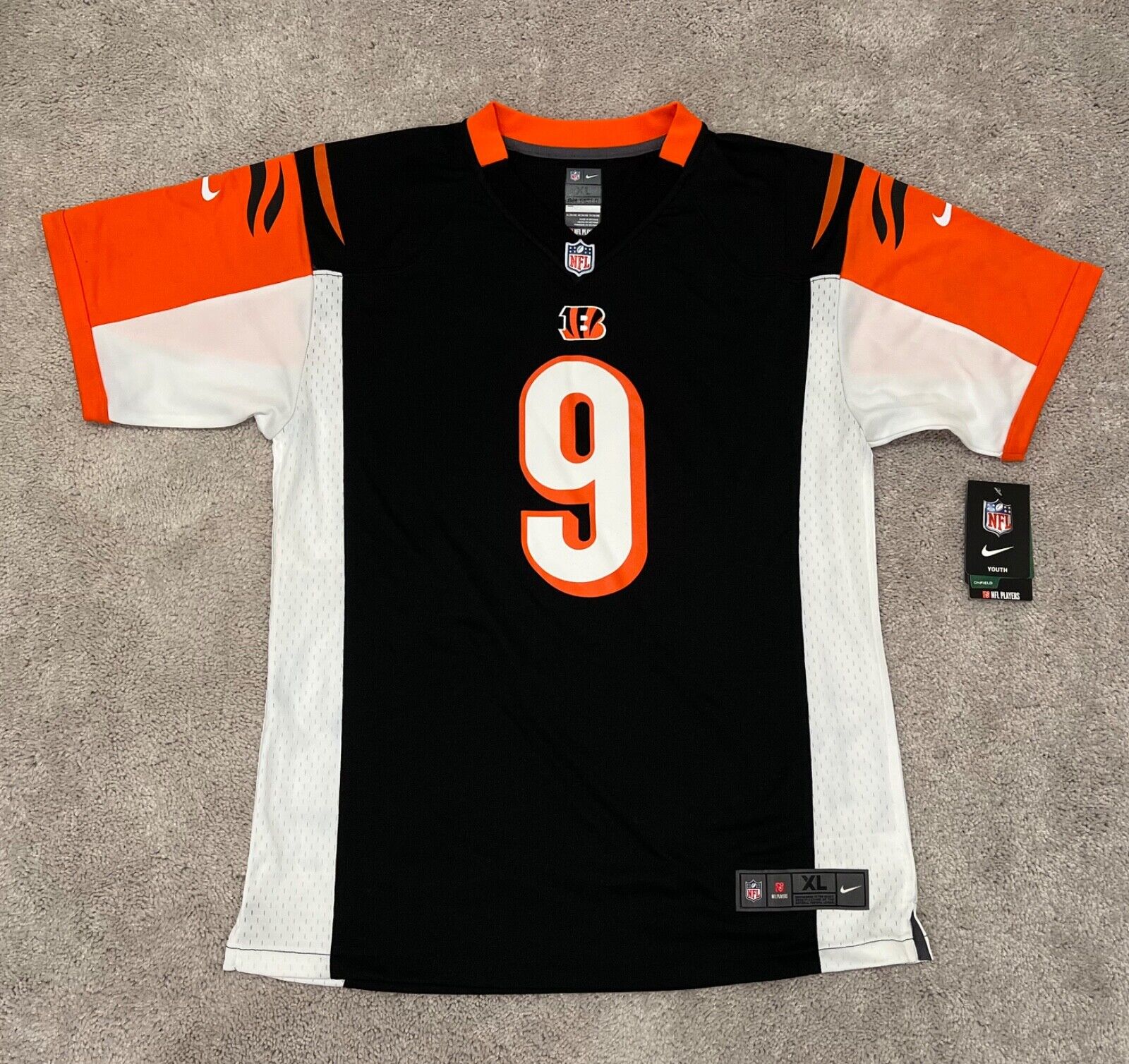 Men's Cincinnati Bengals Joe Burrow Orange Jersey