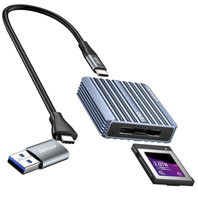 RIITOP CF Express Type B Card Reader Adapter 10Gbps to USB 3.0 and USB-C