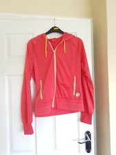 Puma Sport Lifestyle Slim Fit Women Pink Mix Hoodie Jacket Top - Size S Uk 10