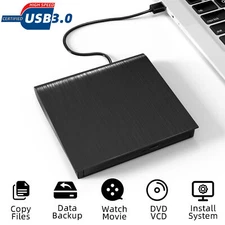 Slim External CD DVD Drive USB 3.0 Disc Player Burner Writer For Laptop PC Mac