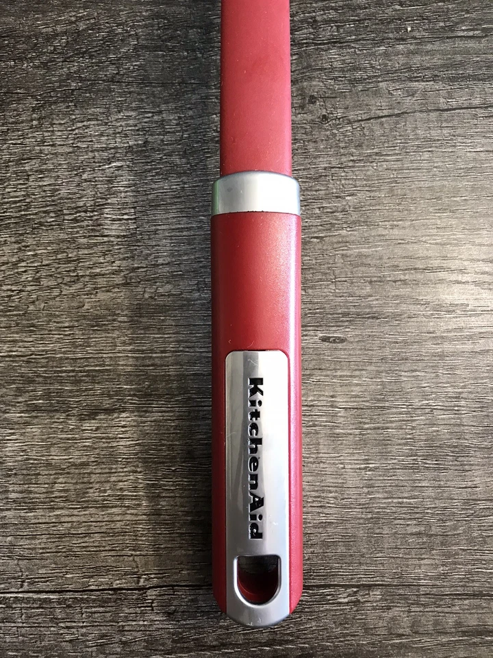 Pinzas y cuchara ranurada KITCHENAID color rojo y acero inoxidable Foto 4 de 4