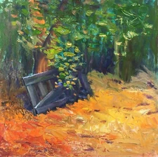 Plein Air Oil Painting Study, Rustic Landscape