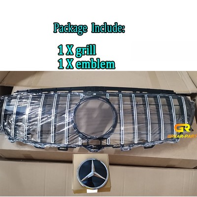 Ds-grill GT R Style Grille For Mercedes W213 E300 E400 2016-2020 W/ Camera Hole & Emblem
