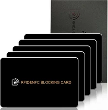 AYAIM 5Pack RFID Blocking Card, Protection Entire Wallet 5Pack, TYPE B 