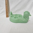 Jadeite Glass Hen Chicken Depression Style Egg Dish. New. T-171 H