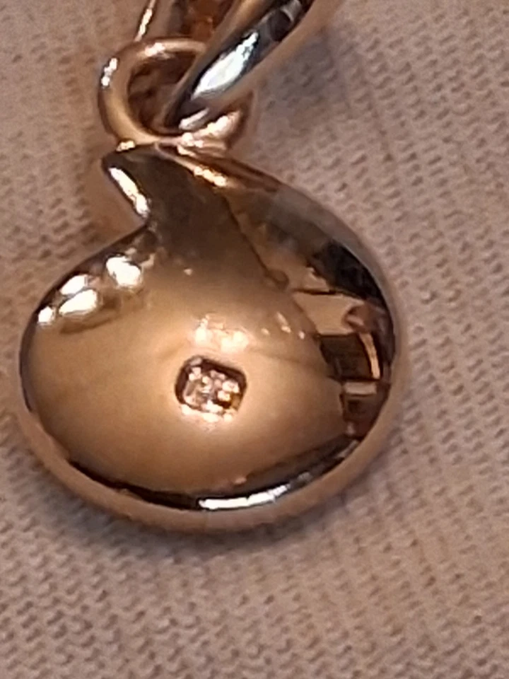 Pierre Lang.Anhänger,Golderfarbend,glänzend,Rund,mit Steinchen - Bild 3 von 3