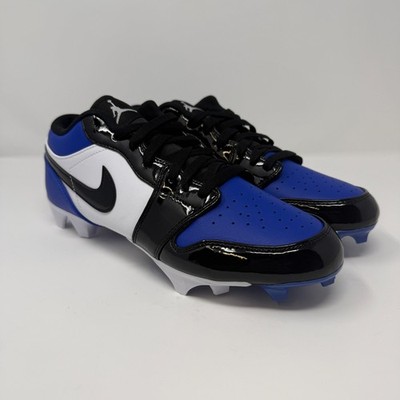 Nike Air Jordan 1 Low TD Cleat Royal Toe Black White FJ6245-401 Men's Sizes