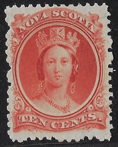 Canada-Nova Scotia Scott 12, MVLH, XF, UTCV $20++,  Fresh bright colour, (10k773