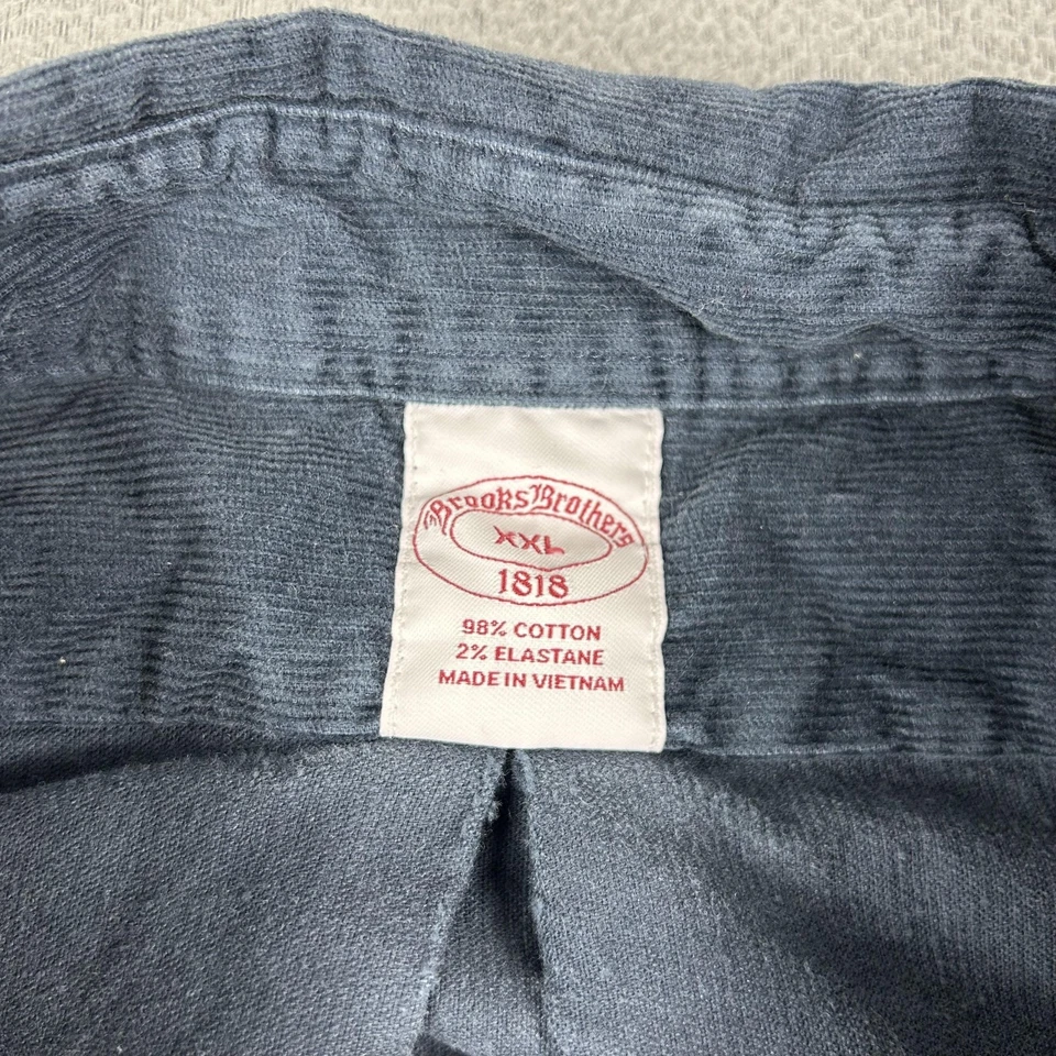 Camisa Brooks Brothers Para Hombre 2XL Azul Pana 1818 Botón Frontal Solapa Bolsillos Foto 3 de 4