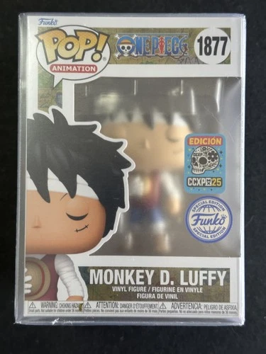 Onc Piece Funko Pop Animation #1877 Edicon CCXP25 Monket D Luffy