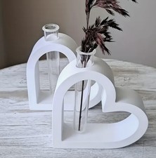 Deko Set Handarbeit, Deko Herzen mit Reagenzglas 2 er Set 