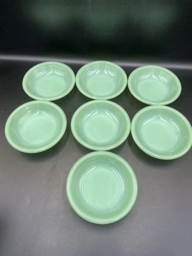 7 Fireking Fire King Jadeite JADITE Restaurant ware Sauce Berry Bowls UNUSED