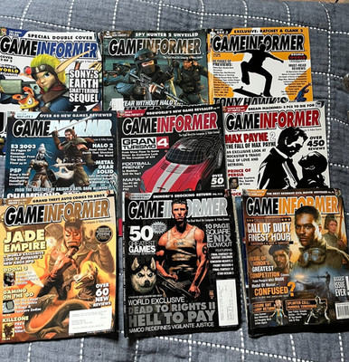 Lot Of 9 Game Informer Magazines 2003