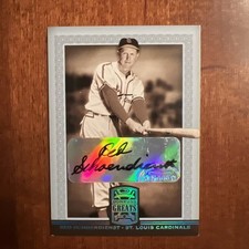 2005 Donruss Greats - Red Schoendienst #67 Gold Holofoil Signatures (AU)