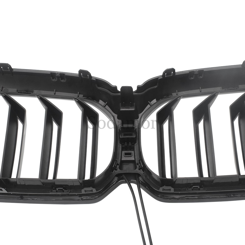 Dual Slats Front Kidney Grill W/LED Light For BMW 5-Series G30 G31 LCI 2021-2023