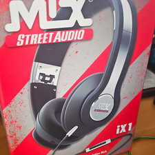 MTX iX1 On-Ear Headband Headphones 3.5mm Jack Black/Gray/Red New