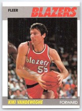 1987-88 Fleer #116 Kiki Vandeweghe Portland Trail Blazers