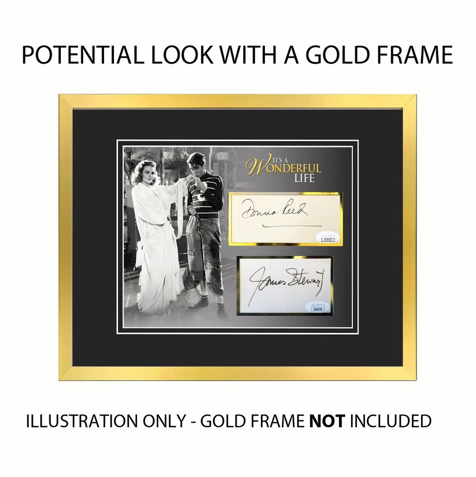 DONNA REED JIMMY STEWART It's A Wonderful Life Signed/Autographed ...