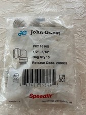 Fabrycznie nowy x10 John Guest Speedfit Pushfit 1/2" - 5/16" Kolanko