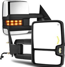 Towing Mirrors For 1999-2002 Chevy Silverado Sierra Chrome Side Tow Mirrors For