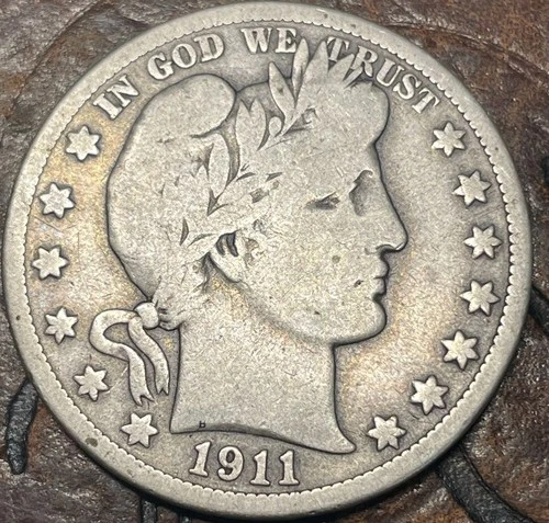 1911 50C Barber Half Dollar USA 🇺🇸 Historic Silver Coin