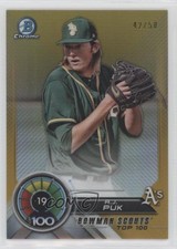2018 Bowman Scouts' Top 100 Gold Refractor 42/50 AJ Puk #BTP-19 h7i