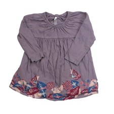 Tea Collection Girls Dress 3T Mauve Floral Toddler Size 12-18 Months