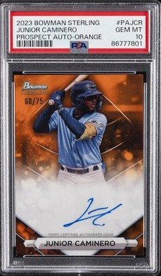 2023 BOWMAN STERLING PROSPECT AUTOS #PAJCR JUNIOR CAMINERO 60/75 PSA 10