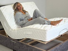 SleepWell Electric Adjustable Bed 3ft Single + Mattress & Matching Headboard