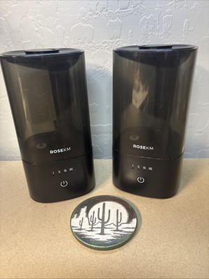 2x ROSEKM Humidifier 2.0L Auto Shut Off 360 Nozzle Ultra Quiet KC-KM13T Black