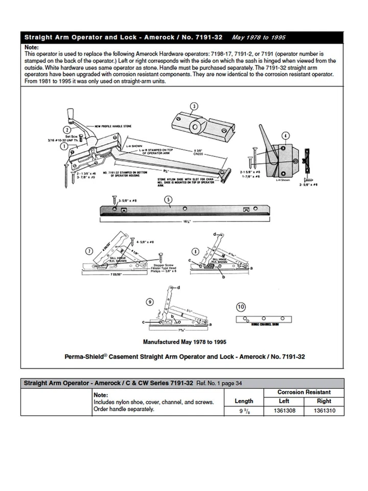 Andersen Straight Single Arm Operator Perma-Shield Wood Casement Window Right H - Image 3 of 3