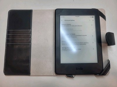 Amazon Kindle Paperwhite 7th Generation 4GB Wi-Fi 6in Black With Case Bundle