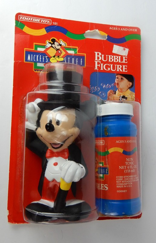Vintage 1995 Disney Mickey's Stuff for Kids Mickey Mouse Bubble Figure