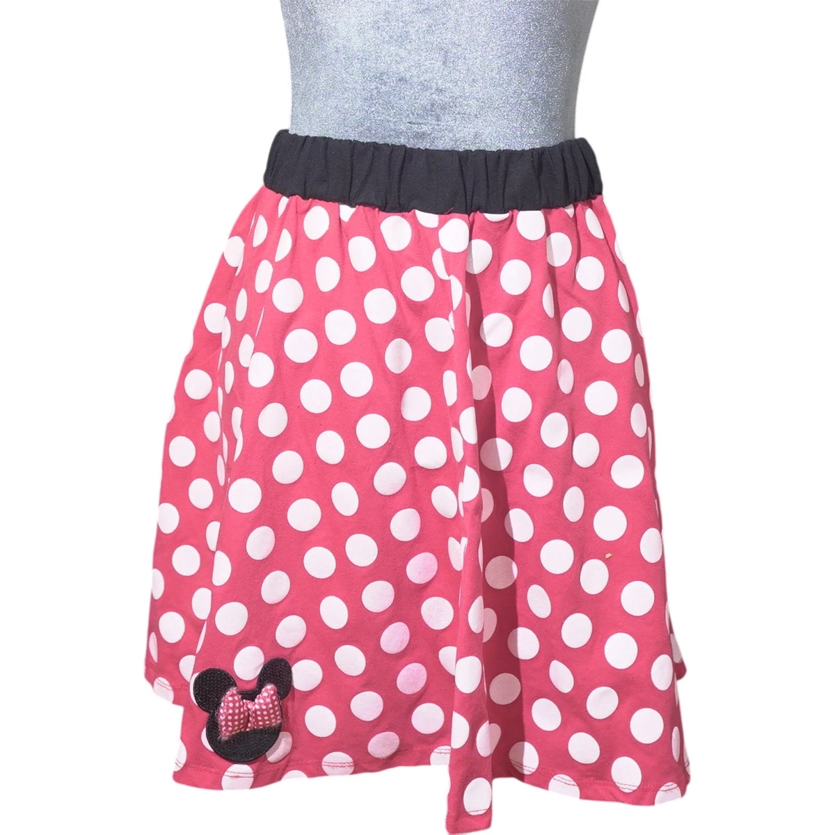 Jupe Plissée Jackpot Rouge à Pois Blancs – Coton, Taille 8, Longueur Midi, Fermeture éclair