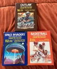 Vintage Atari 2600 Games Lot BBall, Outlaw, Space Invaders With Boxes & Manuals