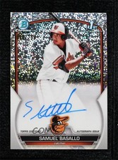 2023 Bowman Chrome Prospect Speckle Refractor 84/299 Samuel Basallo Auto 0y9e