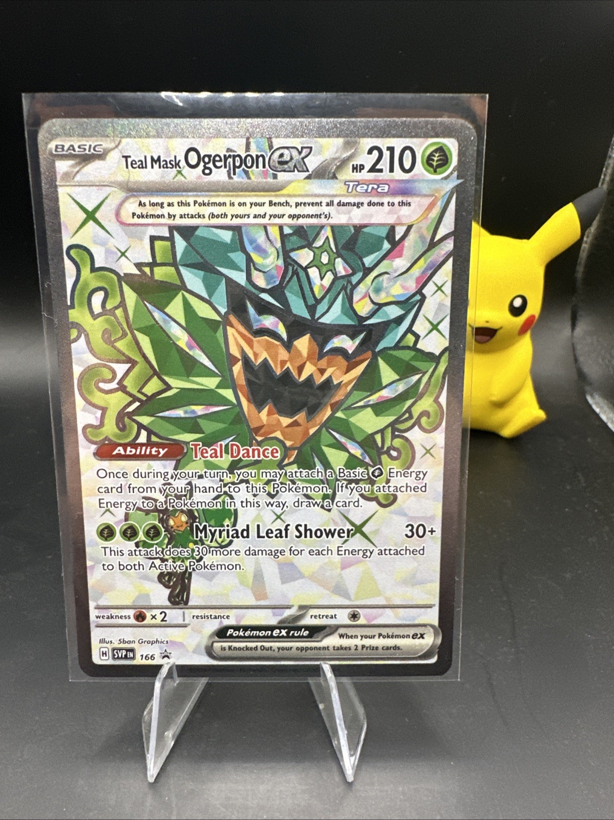 NM-Mint Teal Mask Ogerpon ex - SVP166 - SVP Black Star Promos Pokemon SV Black S